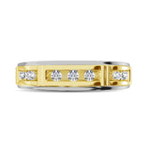 Diamond 1/20 Ct.Tw. Ladies Wedding Band in 10K Two Tone Gold